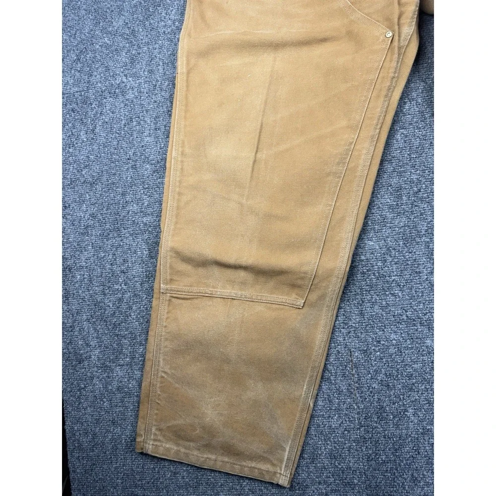 Vtg Carhartt 62W Duck Canvas Double Knee Men's 46x30‎ Union Made Distressed Fade